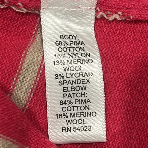 BANANA REPUBLIC PINK AND GRAY STRIPE LONG SLEEVE T—SHIRT SIZE L - Picture 11 of 12